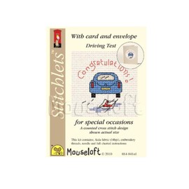 Mouseloft cross stitchlet card Congraulations Car