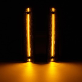 Aexploer Side Marker Lights LED Compatible with Cherokee XJ 1997-2001,Bumper Corner Parking Signal Lights Smoked Lens Yellow Light