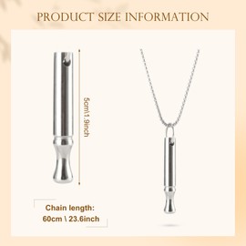 UOY Breathing Necklace, Meditation Breathing Necklace, Breath Necklace, Stress Relief, Mindful Breathing Necklace, Mindful Necklace for Pressure Relief, Reduces Anxiety, Stainless steels