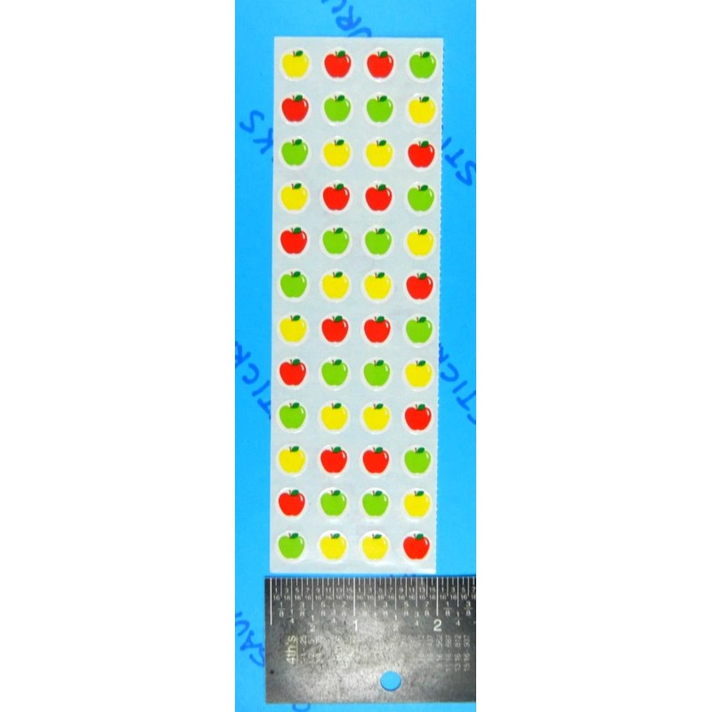 Creative Shapes Etc. Colorful Apples Chart Stickers Strip