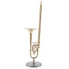 Miniature Trombone, Mini Musical Instrument, Ornament, Gold Plated Music Model