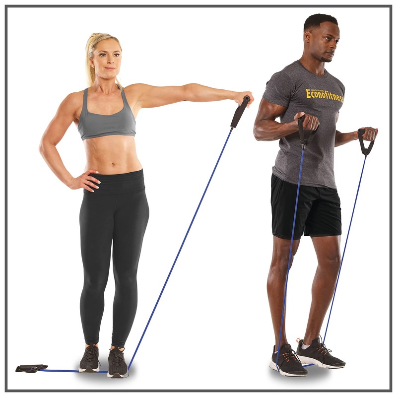 Econo Fitness Resistance Tubing with Comfort Grip Handles - Heavy