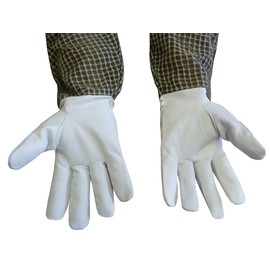 AGS Beekeeper gloves 3 Layer Ultra Ventilated Green Bee keeping gloves beekeeping bee gloves 3-layer protection (Large)
