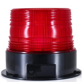 AnTom Wireless Strobe Light, Red LED Rechargeable Battery Magnet Rooftop Safety Warning Beacon Light, 12-24v High Brightness Vehicle Emergency Flashing Light
