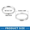 A ABSOPRO 72.6 to 66.1mm Wheel Hub Centric Rings Silver