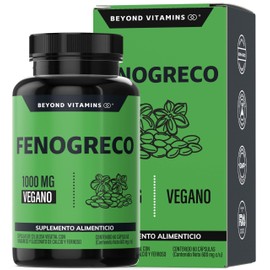 Beyond Vitamins | Fenogreco 1000mg reforzado con Calcio y Hierro | Vegano y sin rellenos | Fenugreek 60 caps