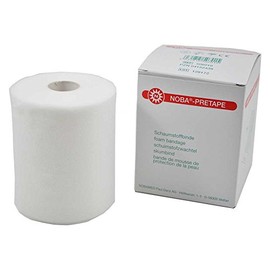 1 Roll of NOBA® Pretape, Foam Bandage, Fixation Bandage, Undertape, White, 10 cm x 27.5 m