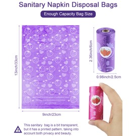 150 Pcs Sanitary Napkin Disposal Bags, ArtCute Feminine Hygiene Disposable Bag, Mini Disposable Sanitary Bag Personal Care Tampons Disposal Bags for Period, Women Privacy Handling