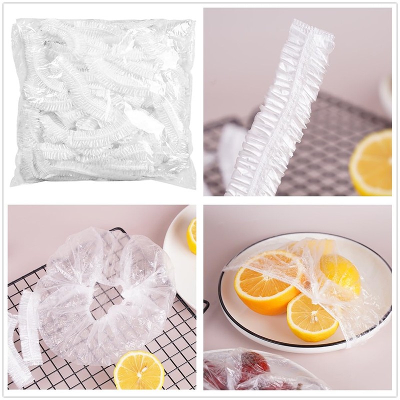 100 pcs cling cover,Elastic Transparent Stretch Food Storage Covers,reusable plastic