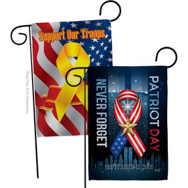 911 Never Forget Garden Flags Pack Americana Patriot Day World Planet Peace Environment Awareness United State American Support Our Troops Small Gift Yard House Banner Double-Sided 13 X 18.5