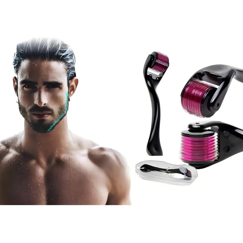 Facial Barba 0.5 Mm Titanio Regenera Colágeno 2 Piezas