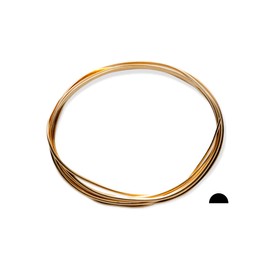 Calibre 18, alambre relleno de oro amarillo 14/20, medio redondo, medio duro, 1,5 m de Craft Wire