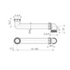 AlcaPlast P109 Space-saving drain bend for sink, connection extension of