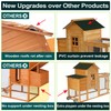 Feelway 80'' Large Chicken Coop with Wheels,Mobile Chicken House with