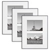 GOmaize Front Loading Black Picture Frame Set of 3,Display pictures