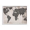 Stupell Industries Travel Wander Explore Rustic World Map Grain Pattern,