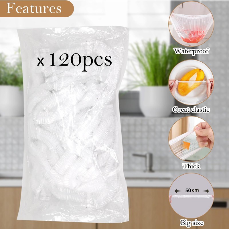120pcs Shower Caps for Sourdough Bread, Reusable Bowl Covers for