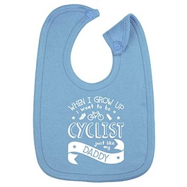 Hippowarehouse When I Grow Up I Want to be a Cyclist Just Like My Daddy Cotton Baby Nursing bib Boys Girls 35cmx22cm