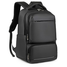 ALTOS OFFICE AND HOME Premium PU Leather Laptop Backpack–Stylish, Waterproof, and Durable Bag for 15.6 Laptops with USB Charging Port, Padded Straps, Multiple Compartments and Luggage Strap for Travel