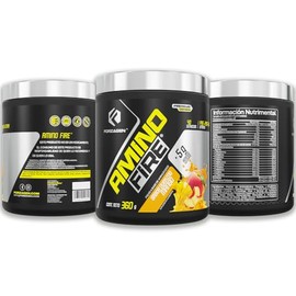 Forzagen | Aminoácidos Amino Fire | 5 g de Aminoácidos EAA | 120 mg de Cafeína | 40 Servicios | Sabor Durazno Mango | Intra-Post Entrenamiento | Energ
