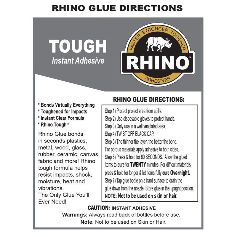 Rhino Glue, Heavy Duty 40 Gram Clear
