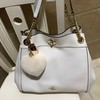 APOSITV Fur Heart Charm Key Chain Mokomoko Fur Pom Pom
