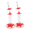 Kisangel 2pcs Hummingbird Feeder Design for Outdoor Garden and Clean