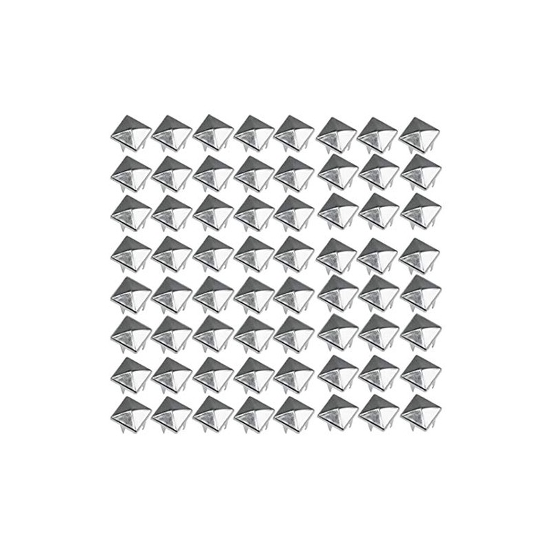 TRIXES 200pcs 7mm Silver Clothing Pyramid Studs Nickel Rivet Leathercraft