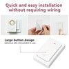 Smart Wireless Selfpowered Waterproof Doorbell Chime Elderly Caller 1*transmitter 1*receiver