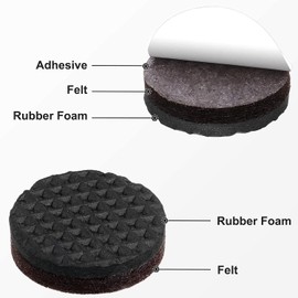 Yelanon Non Slip Furniture Pads -38 pcs(1+2+3)" Furniture Grippers Hardwood Floors, Non Skid for Furniture Legs,Self Adhesive Rubber Feet, Anti Slide Furniture Protector for Keep Couch Stoppers