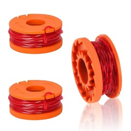 QZKJQDD 3pcs Replacement Strimmer Line for Worx Macallister Strimmer Spool Compatible With Mac Allister MGTP18Li / Qualcast/Worx/Spear & Jackson Lawnmower, 1.65mm 10ft Replacement Spool and Line
