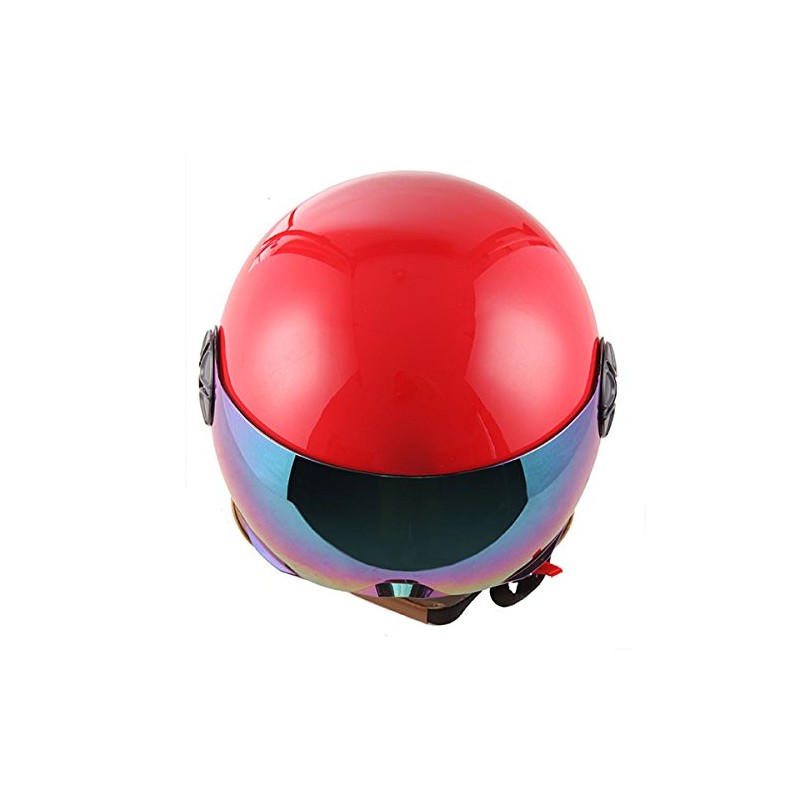 1STORM Motorcycle Scooter Bike Open FACE/Half FACE Helmet Classic RED