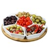 Elama Signature 12 Inch 7pc Lazy Susan Appetizer and Condiment