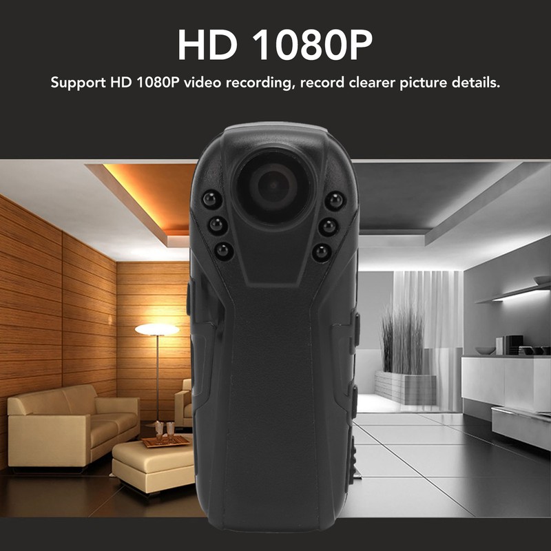 Portable Clip On Camera Small 1080P Pocket Camera IR Night