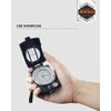 AOFAR Military Compass AF-4580 Black Lensatic Sighting Navigation, Waterproof and