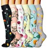 CHARMKING 6 Pairs-Compression Socks for Women & Men Circulation Best
