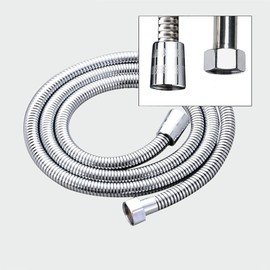 2M Shower Hose, Stainless Steel Shower Hose, Extremely Flexible, Twist-Proof, with Kink Protection, Metal Hose, Super Bendability, Chrome