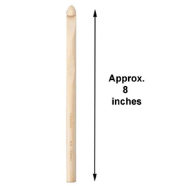 ChiaoGoo Knitting Needles Crochet Hook Bamboo Natural Size US H (5mm) Bundle with 1 Sturdy Stitch Holder 1022-H