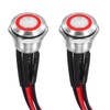 DMiotech 1/2 Inch Stainless Steel Momentary Push Button Switch Flat