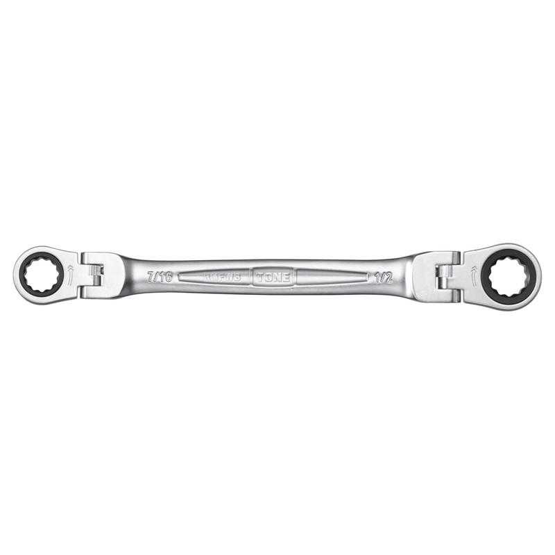 TONE RMFWB-1416 Double Neck Swing Ratchet Glasses Wrench Double Sided