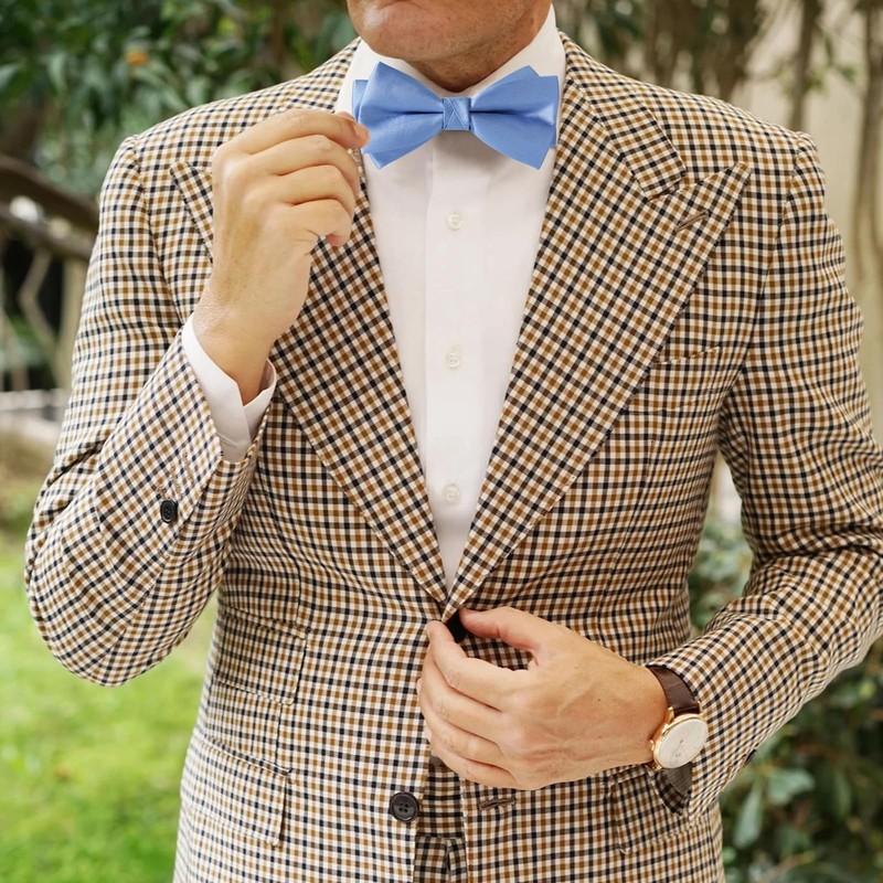 HOULIFE Bow Tie Men's Set - Adjustable Satin Polyester Bow