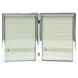 Lawrence Frames Metal Frame, Standard, Silver, 5x7 Double