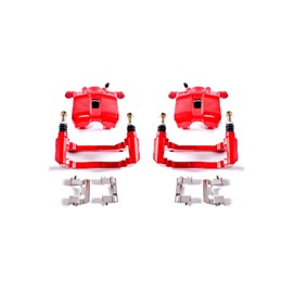 Power Stop Front S2584 Pair of High-Temp Red Powder Coated Calipers