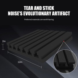 Sound Proof Foam Panels for Walls 2" X 12" X 12" Acoustic Foam Panels High Desnsity Studio Soundproofing Fire Resistant & Noise Absorbing for Studio, Office, Home (Blue) (GZ-H50pack12X12X2)