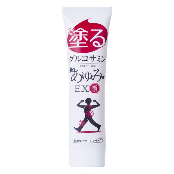Painted Glucosamine Ayumi EX Extreme (Kiwami), 1 Piece, Warm Massage Cream, Warm and Comfortable, For Knees, Waist, Shoulders, Relieves Hyaluronic Acid, Chondroitin, MSM Formulated Gel