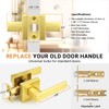 4 Pack Probrico Gold Passage Door Handles Indoor,Keyless Interior Door