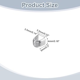 QUARKZMAN Pack of 80 Zip Pull Holders, #10 U Shape Top Stopper, Closed Zip Slider for Bags, Coats, Jackets, DIY Sewing Replacement, Silver Tone