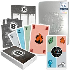 THE INGENIUS EIGHT - The mighty card game, card games for ages 14 and up, travel games, board games for adults, playing cards
