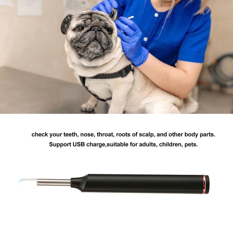 Wireless Otoscope LED Light Ergonomic IP67 Waterproof USB Charge Earwax