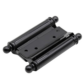 Zreneyfex 4Pcs 3 Inch Black Lacquered Dual Spring Door Hinges 2 Pairs Black Door Stainless Steel Hinges with Screws for Cafe Saloon Door